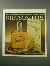 1986 Stetson Cologne Ad - Comfortable, Easy to Wear - £14.57 GBP