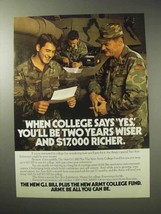 1986 U.S. Army Ad - You&#39;ll Be Two Years Wiser - £14.55 GBP