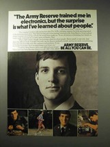 1986 U.S. Army Reserve Ad - Trained Me In Electronics - £14.45 GBP