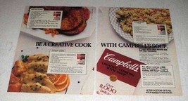 1987 Campbell&#39;s Soup Ad - Be a Creative Cook - $18.49