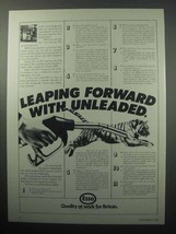 1987 Esso Gasoline Ad - Leaping Ahead with Unleaded - £14.53 GBP