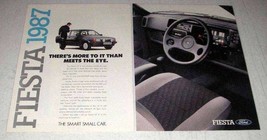 1987 Ford Fiesta Car Ad - More Than Meets The Eye - £14.52 GBP