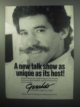 1987 Geraldo TV Show Ad - As Unique As Its Host - £14.82 GBP