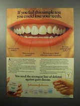 1987 Johnson &amp; Johnson Dental Floss Ad - Simple Test - $18.49