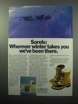 1987 Kaufman Sorels Boots Ad - Winter Takes You - $14.99