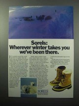 1987 Kaufman Sorels Boots Ad - Winter Takes You - £14.78 GBP