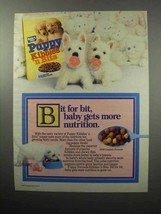 1987 Ken-L-Ration Puppy Kibbles &#39;n Bits Dog Food Ad - £14.50 GBP