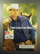 1987 Marlboro Cigarettes Ad - Marlboro Man, Cowboy - NICE - £14.50 GBP