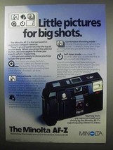 1987 Minolta AF-Z Camera Ad - Little Pictures Big Shots - $18.49