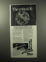 1987 Nikon Sport Optics Ad - The Critical 10 - £14.32 GBP