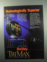 1988 Berkley TriMax Fishing Line Ad - Superior - $18.49