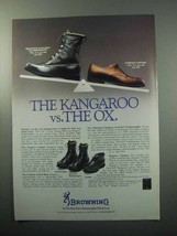 1988 Browning Kangaroo Boots and Oxford Shoes Ad - $18.49
