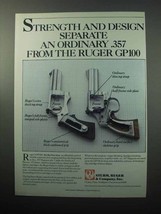 1988 Ruger GP100 Revolver Ad - Strength and Design - $18.49
