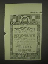1922 Binney & Smith Crayola Crayons Ad - Many Uses - $18.49