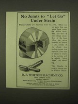 1922 D.E. Witon Machine Chucks Ad - No Joints - $18.49
