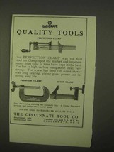 1922 Cincinnati Tool Ad - Carriage Clamp, Quick Clamp - £14.50 GBP