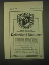 1922 Chicago Pneumatic Tool Keller Sand Rammers Ad - £14.50 GBP