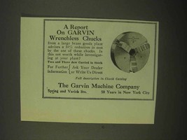 1922 Garvin Wrenchless Chucks Ad - A Report - £14.45 GBP