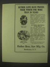 1922 Huther Bros. Dado Head and Hollow Ground Saw Ad - $18.49