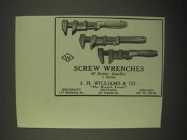 1922 J.H. Williams Screw Wrenches Ad - £13.82 GBP