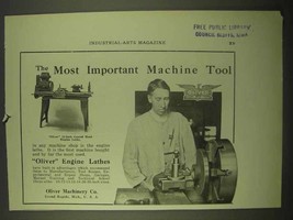 1922 Oliver Engine Lathes Ad - Most Important Tool - £15.25 GBP