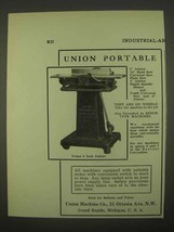 1922 Union 6 inch Jointer Ad - Union Portable - £14.72 GBP