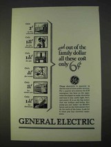 1927 General Electric Ad - Out of the Family Dollar - $18.49