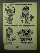 1964 Bell Telephone Ad - How Many Roles Play Today - £14.45 GBP