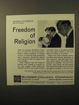 1964 Barber-Colman Company Ad - Freedom of Religion - £14.53 GBP