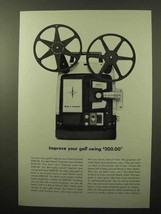 1964 Bell & Howell 383Y Slow Motion 8mm Projector Ad - Golf Swing - $18.49