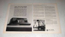 1964 Bell Data-Phone Ad - What Can Service Do For You - $18.49