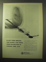 1964 Bell Data-Phone Service Ad - Payroll Can Travel - $18.49