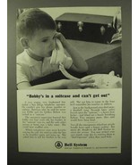 1964 Bell Telephone Ad - Bobby&#39;s in a Suitcase - £14.55 GBP