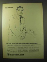 1964 Bell Telephone Ad - 40% Sales By Long Distance - £14.45 GBP