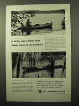 1964 Bell Telephone Ad - By Canoe or Pirogue - £14.45 GBP