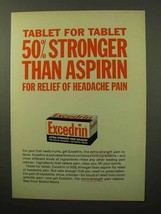 1964 Bristol-Myers Excedrin Ad - 50% Stronger - £14.76 GBP