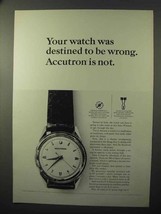 1964 Bulova Accutron Model 602 Watch Ad - Destined - $18.49