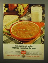 1964 Campbell&#39;s Vegetable Soup Ad - They Eat Better - £13.82 GBP