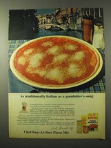 1964 Chef Boy-Ar-Dee Pizza Mix Ad - Gondolier&#39;s Song - £14.62 GBP