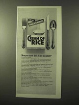 1964 Cream of Rice Cereal Ad - This is On My Diet? - $18.49
