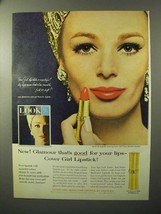 1964 Cover Girl Lipstick Ad - Glamour Good For Lips - $18.49