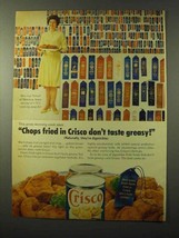 1964 Crisco Shortening Ad - Chops Don't Taste Greasy - £14.54 GBP