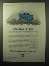 1964 Manufacturers Hanover Bank Ad - No Ivory Tower - $18.49