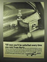 1964 Hertz Rent a Car Ad - Be Satisfied Every Time - £14.78 GBP