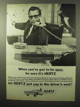 1964 Hertz Rent a Car AD - When You&#39;ve Got to Be Sure - £14.78 GBP