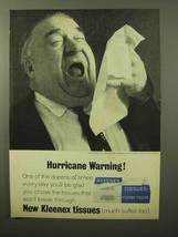 1964 Kleenex Tissues Ad - Hurricane Warning - $18.49