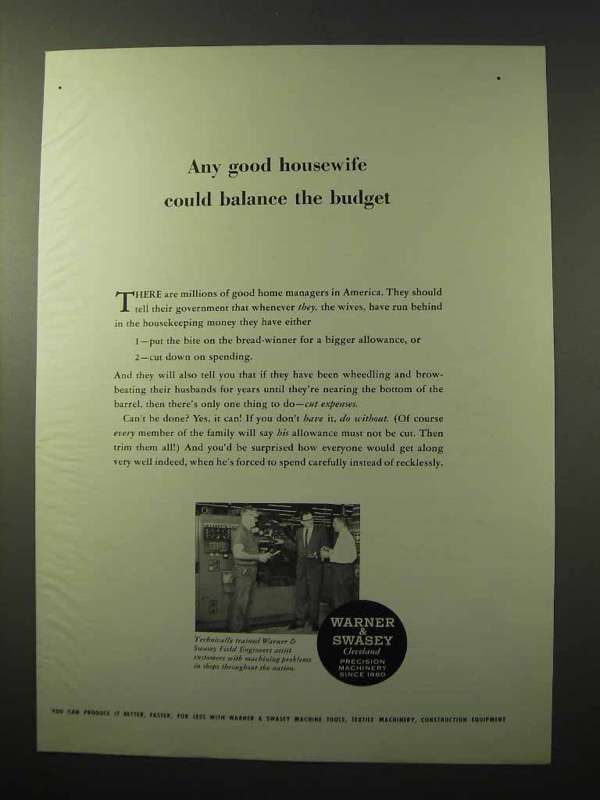 1964 Warner & Swasey Field Engineers Ad - Budget - £14.52 GBP