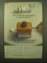 1964 Polident Denture Cleaner Ad - Cleaning Dentures - £14.72 GBP