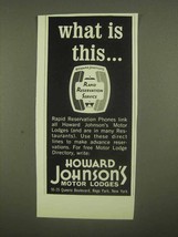 1965 Howard Johnson&#39;s Motor Lodges Ad - What Is This - £14.56 GBP
