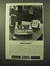 1964 Sony 801-A Tape Recorder Ad - Word Power! - £14.54 GBP